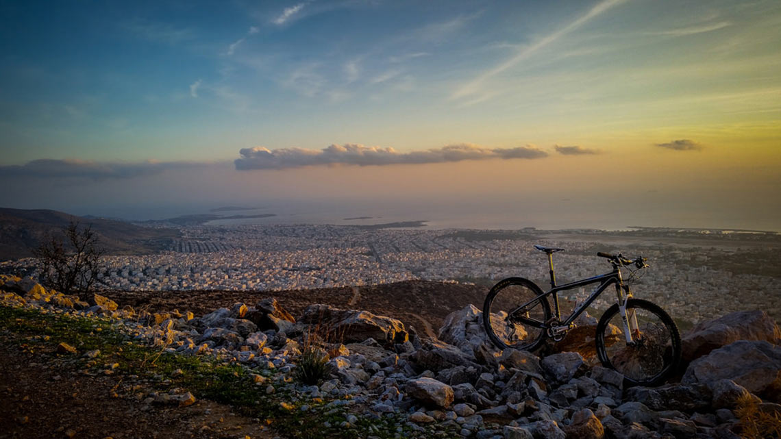 Mountain bike ride in Kaisariani, Athens
